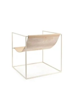 valerie_objects Solo Seat fåtölj, kräm - läder