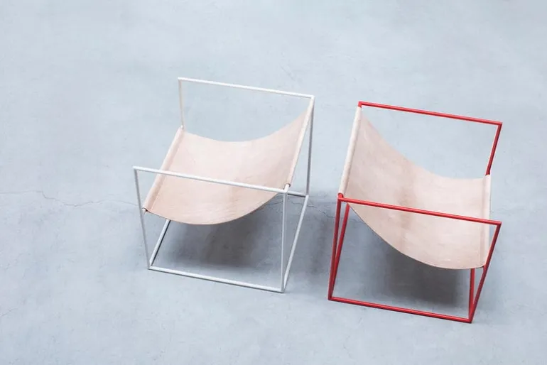 valerie_objects Solo Seat fåtölj, kräm - läder