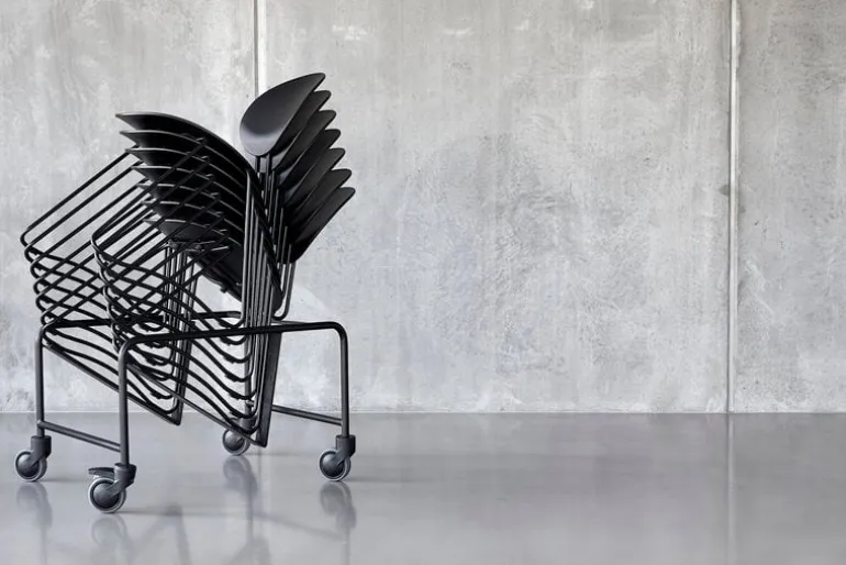 Verpan Flex stol, svart