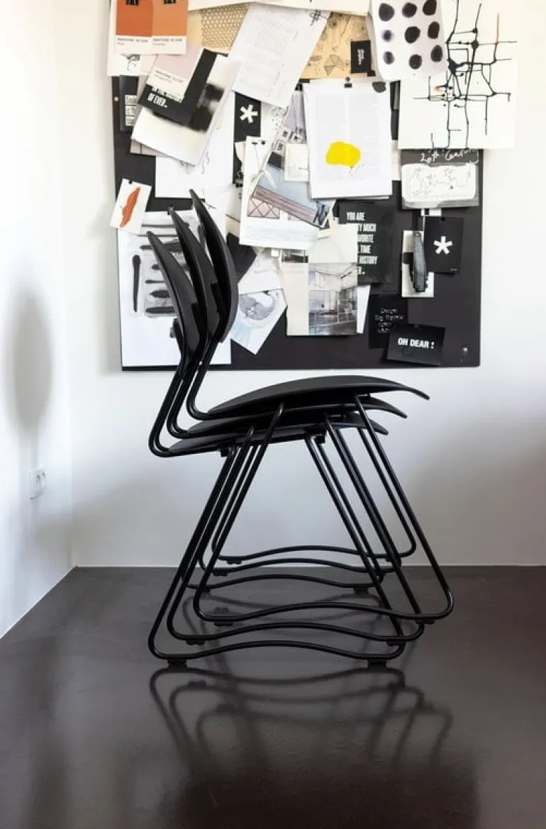 Verpan Flex stol, svart