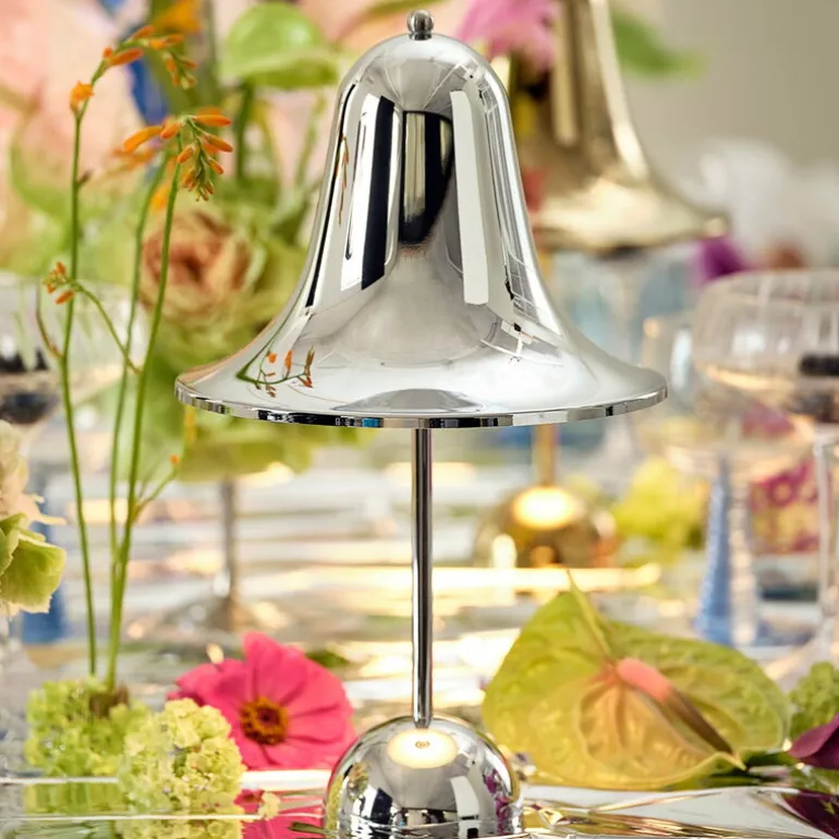 Verpan Pantop Portable bordslampa 18 cm, krom