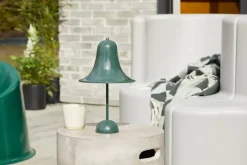 Verpan Pantop Portable bordslampa 18 cm, mörkgrön