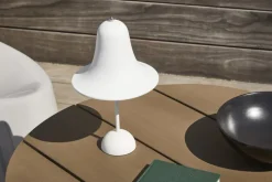 Verpan Pantop Portable bordslampa 18 cm, matt vit