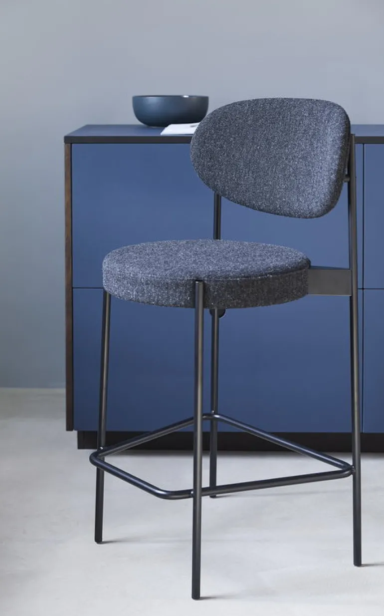 Verpan Series 430 barstol, mörkgrå