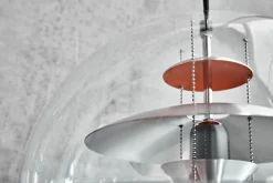 Verpan VP Globe hänglampa, 40 cm, borstad aluminium