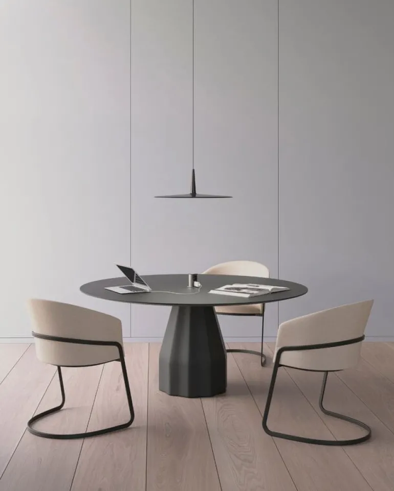 Viccarbe Burin bord, 150 cm, svart - svart laminat