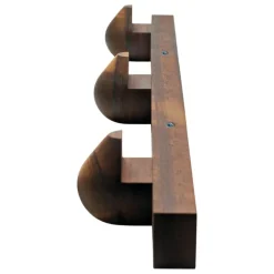 Vieser Lauha vägghängare, 3 knoppar, brunoljad kebony