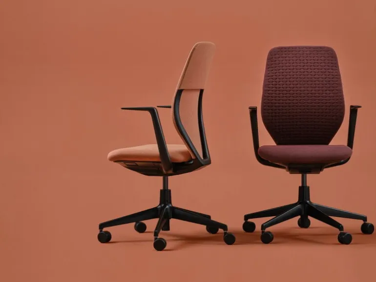 Vitra ACX Mesh arbetsstol, djupsvart - terrakotta