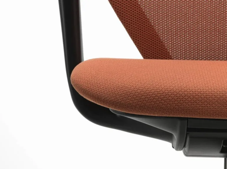 Vitra ACX Mesh arbetsstol, djupsvart - terrakotta