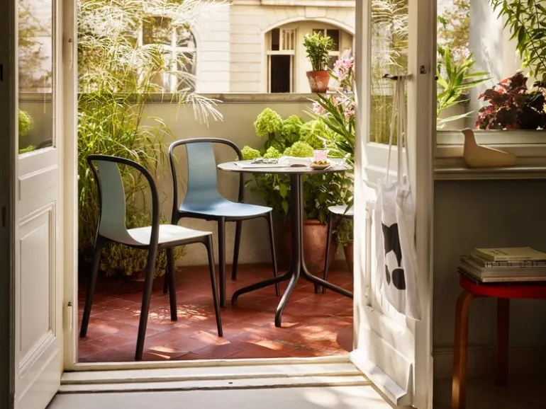 Vitra Belleville bord, runt, svart