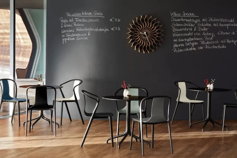 Vitra Belleville bord, runt, svart