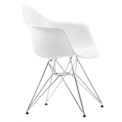 Vitra Eames DAR stol, vit - krom