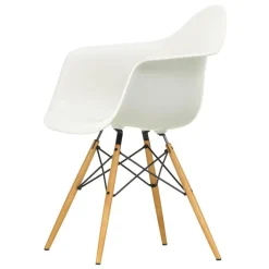 Vitra Eames DAW stol, cotton white RE - lönn