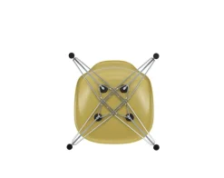 Vitra Eames DSR stol, fiberglas, ljus ockra - krom