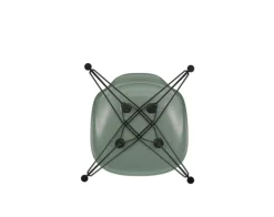 Vitra Eames DSR stol, fiberglas, sea foam green - svart