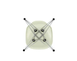 Vitra Eames DSR stol, fiberglas, parchment - krom