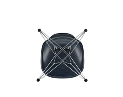 Vitra Eames DSR stol, fiberglas, navy blue - krom