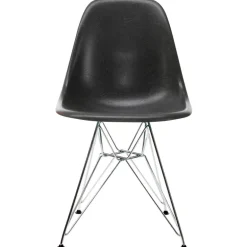 Vitra Eames DSR stol, fiberglas, elephant hide grey - krom