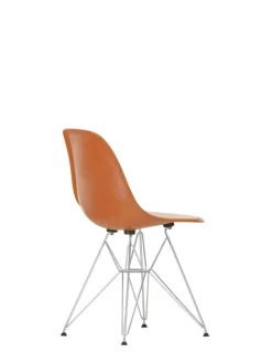 Vitra Eames DSR stol, fiberglas, red orange - krom