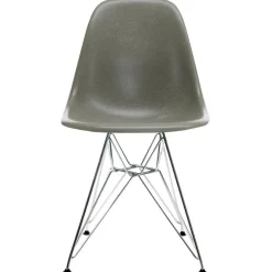 Vitra Eames DSR stol, fiberglas, raw umber - krom