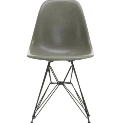 Vitra Eames DSR stol, fiberglas, raw umber - svart