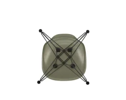 Vitra Eames DSR stol, fiberglas, raw umber - svart