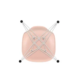 Vitra Eames DSR stol, pale rose RE - vit