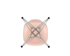 Vitra Eames DSR stol, pale rose RE - krom