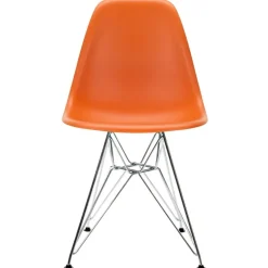 Vitra Eames DSR stol, rusty orange RE - krom