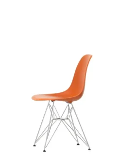 Vitra Eames DSR stol, rusty orange RE - krom