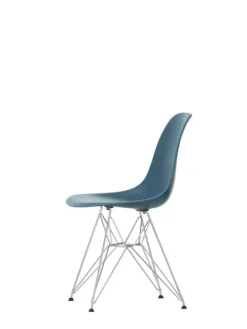 Vitra Eames DSR stol, sea blue RE - krom