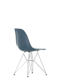 Vitra Eames DSR stol, sea blue RE - krom
