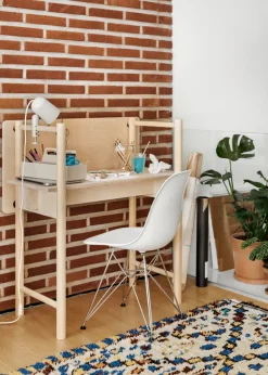 Vitra Eames DSR stol, vit - krom