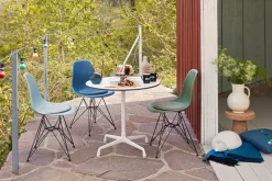 Vitra Eames DSR-stol, kisel - krom - varmgrå/elfenbensfärgad dyna