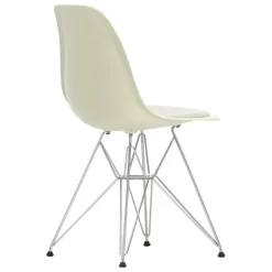 Vitra Eames DSR-stol, kisel - krom - varmgrå/elfenbensfärgad dyna