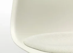 Vitra Eames DSR-stol, kisel - krom - varmgrå/elfenbensfärgad dyna