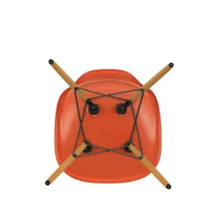 Vitra Eames DSW stol, fiberglas, red orange - lönn