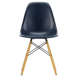 Vitra Eames DSW stol, fiberglas, navy blue - lönn