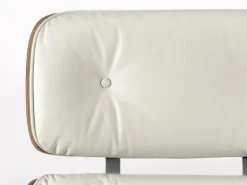 Vitra Eames Lounge Chair, ny storlek, vit valnöt - vitt skinn