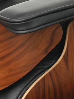 Vitra Eames Lounge Chair & Ottoman, ny storlek, palisander - svart