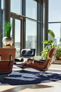 Vitra Eames Lounge Chair & Ottoman, ny storlek, palisander - svart
