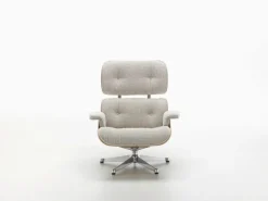 Vitra Eames Lounge Chair&Ottoman, ny stl, Am. cherry-Nubia grädde/sand