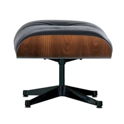 Vitra Eames Lounge Ottoman, valnöt - svart läder
