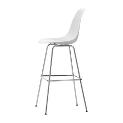 Vitra Eames, Plastic Stool, hög, bomullsvit RE - krom
