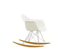 Vitra Eames RAR gungstol, cotton white RE - krom - lönn