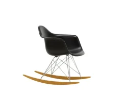 Vitra Eames RAR gungstol, deep black RE - krom - lönn