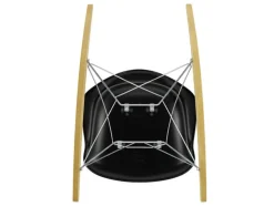Vitra Eames RAR gungstol, deep black RE - krom - lönn