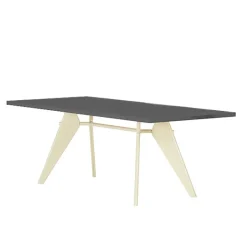 Vitra Em Table 200 x 90 cm, asfalt - écru
