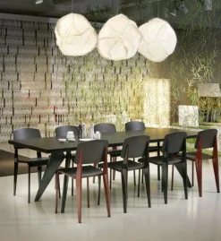 Vitra Em Table 200 x 90 cm, asfalt - Japanese red