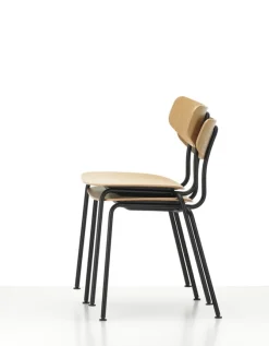 Vitra Moca stol, naturell ek - basic dark